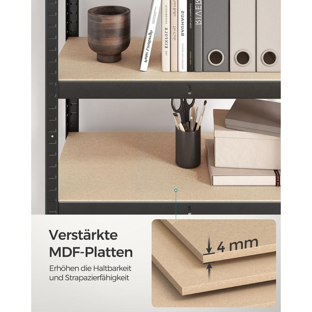 Zwaar Uitgevoerd Opbergrek met 650 kg Draagvermogen – Stevig Metalen Stellingrek voor Garage of Werkplaats