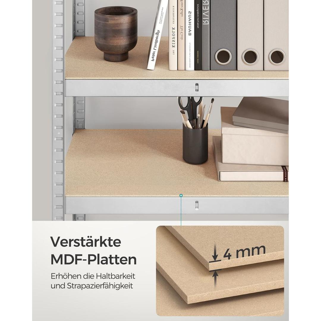 Zwaar Uitgevoerd Opbergrek met 650 kg Draagvermogen – Stevig Metalen Stellingrek voor Garage of Werkplaats