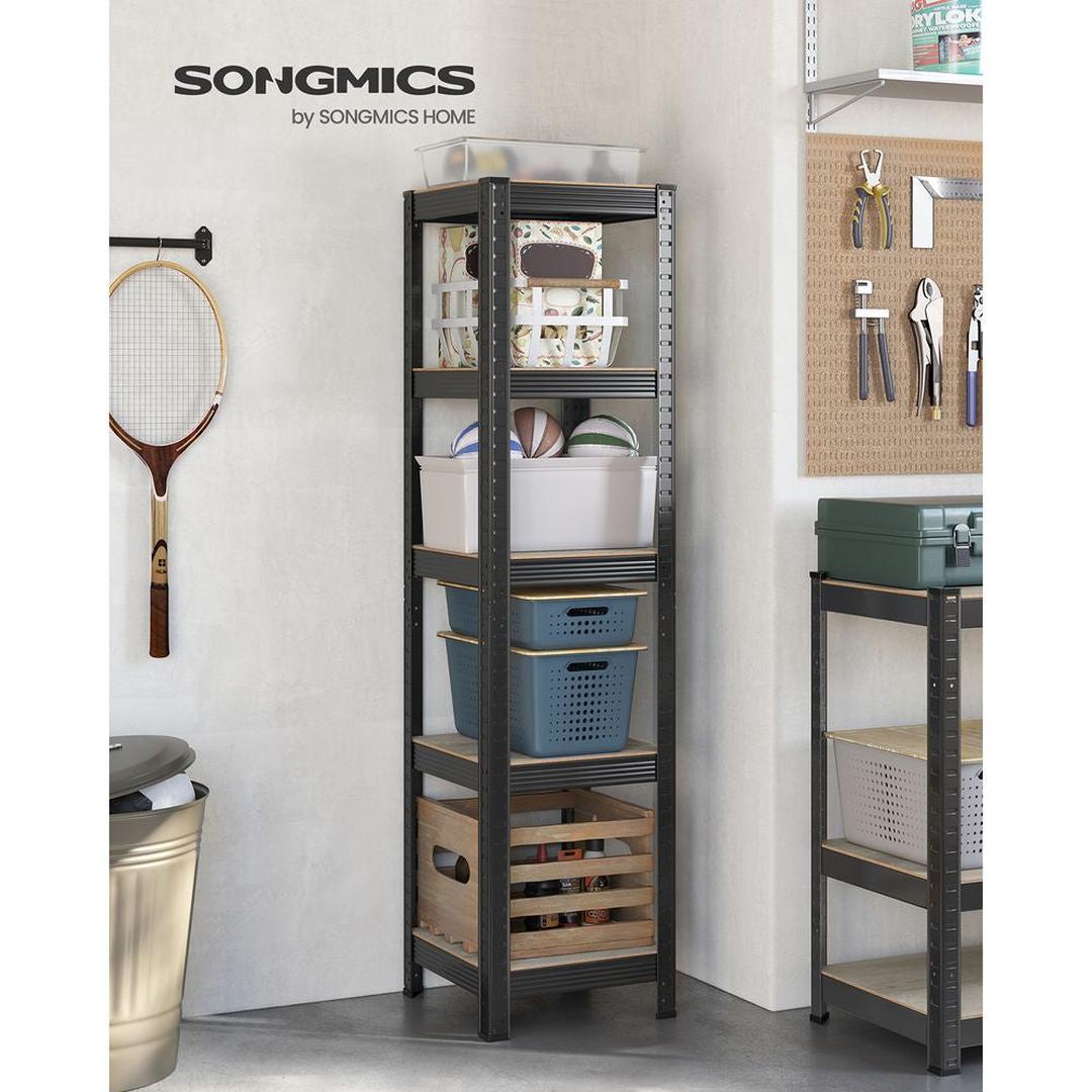 Industriële Boekenkast – Open Opbergkast met Metalen Frame voor Woonkamer of Kantoor