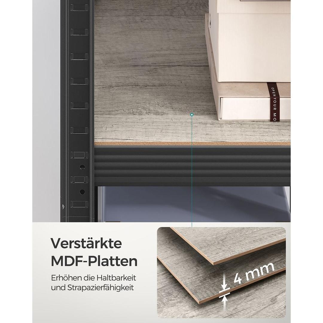 Industriële Boekenkast – Open Opbergkast met Metalen Frame voor Woonkamer of Kantoor