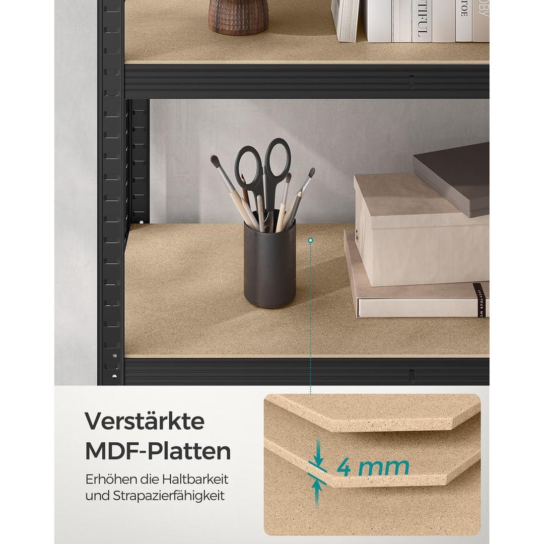 Set van 2 Opslagrekken in Zilver – 40 × 90 × 180 cm – Metalen Stellingkasten voor Berging of Garage