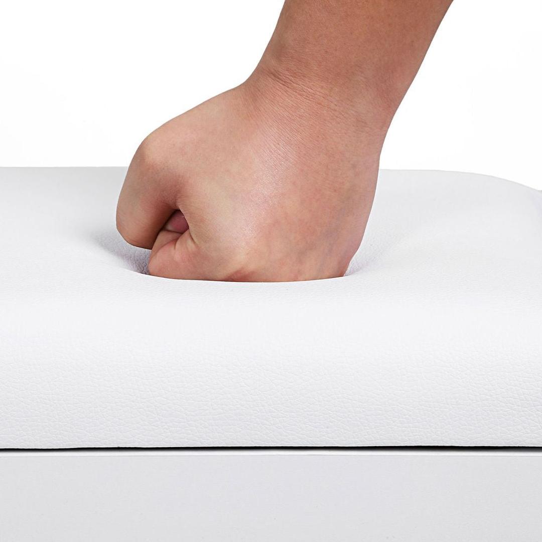 Gestoffeerde Schoenenbank met 3 Vakken – Zitbank met Opbergruimte en Comfortabel Zitkussen, 80 cm Breed