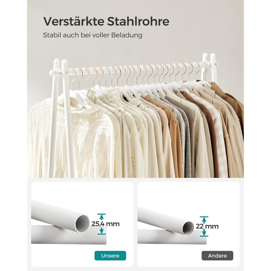 Stalen Kledingrek met Opbergplank – Vrijstaand Rek voor Kleding en Accessoires
