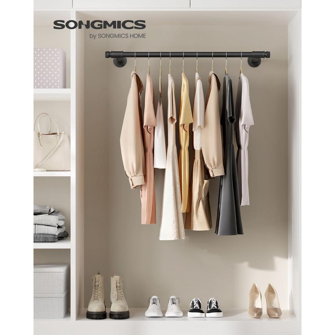 Wandgemonteerde Kledingstang – 170 cm Breed – Metalen Ophangstang voor Kleding en Jassen