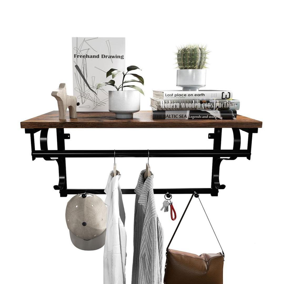 Wandkapstok in Industriële Stijl – Metalen Garderobe voor Hal of Entree
