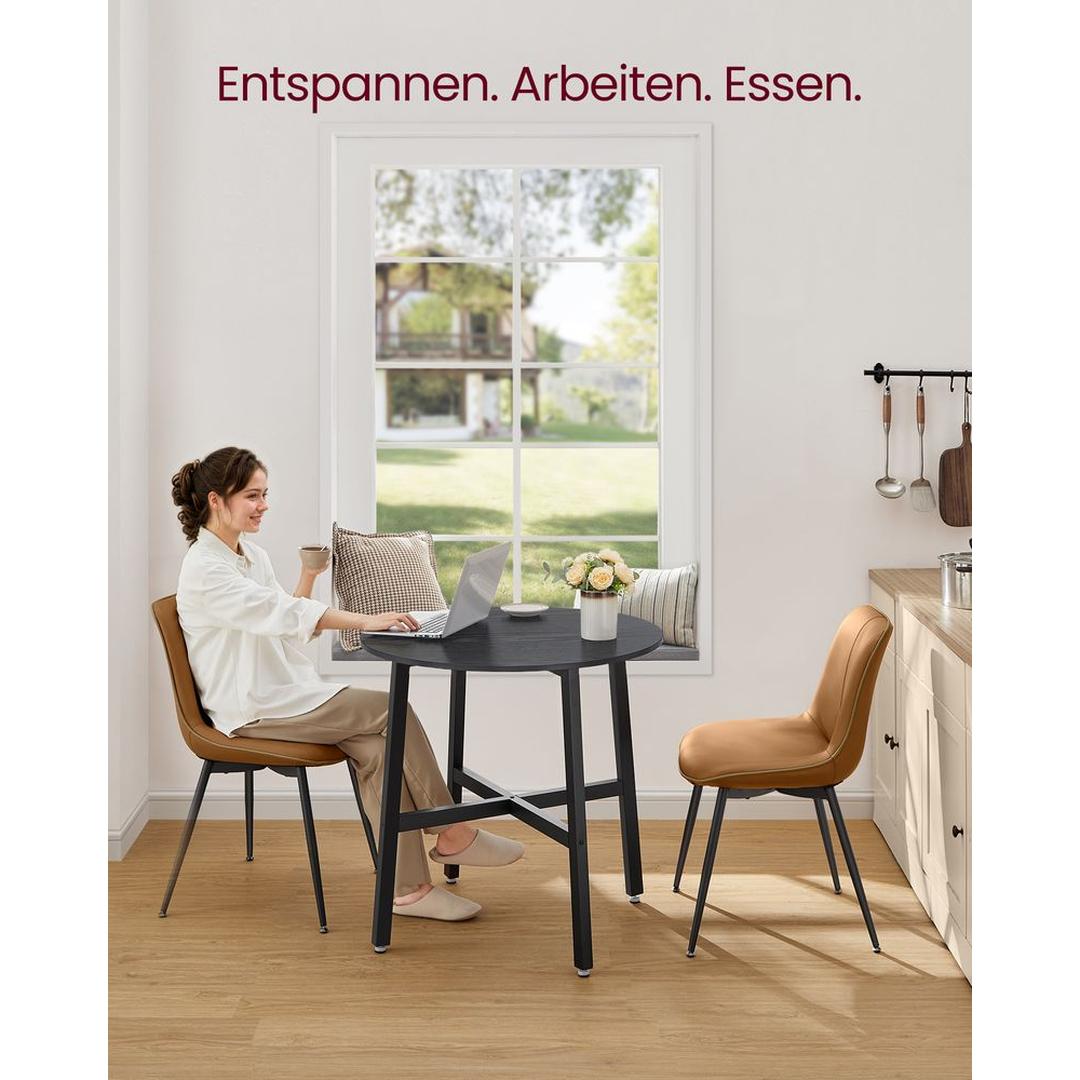 Ronde Keukentafel 80 × 75 cm – Compacte Eettafel voor Keuken of Eetkamer