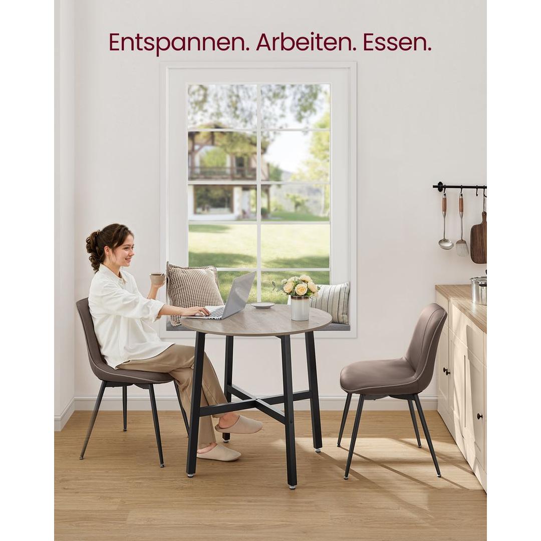 Ronde Keukentafel 80 × 75 cm – Compacte Eettafel voor Keuken of Eetkamer