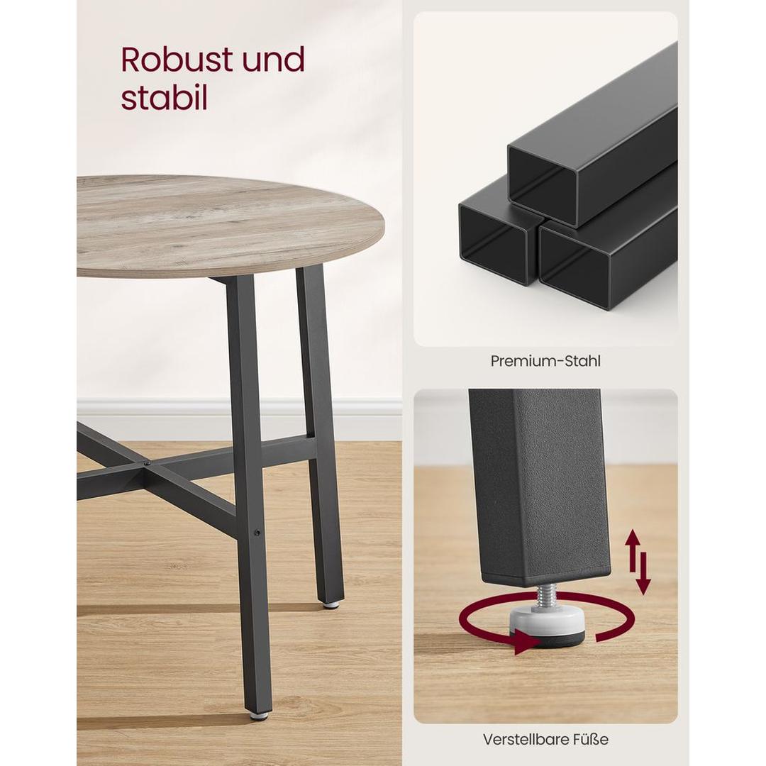 Ronde Keukentafel 80 × 75 cm – Compacte Eettafel voor Keuken of Eetkamer