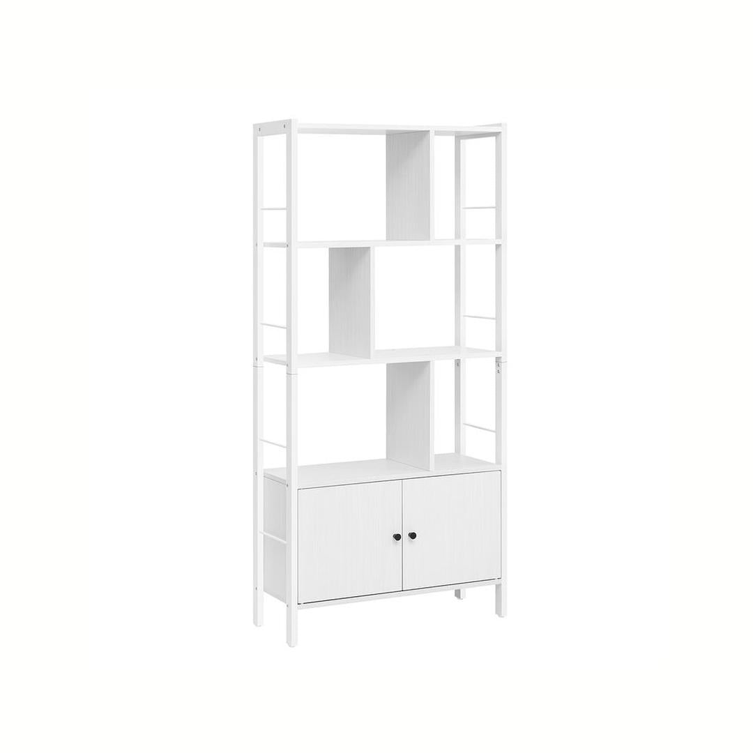 Boekenkast met 4 Legplanken – Open Opbergkast voor Woonkamer, Kantoor of Slaapkamer