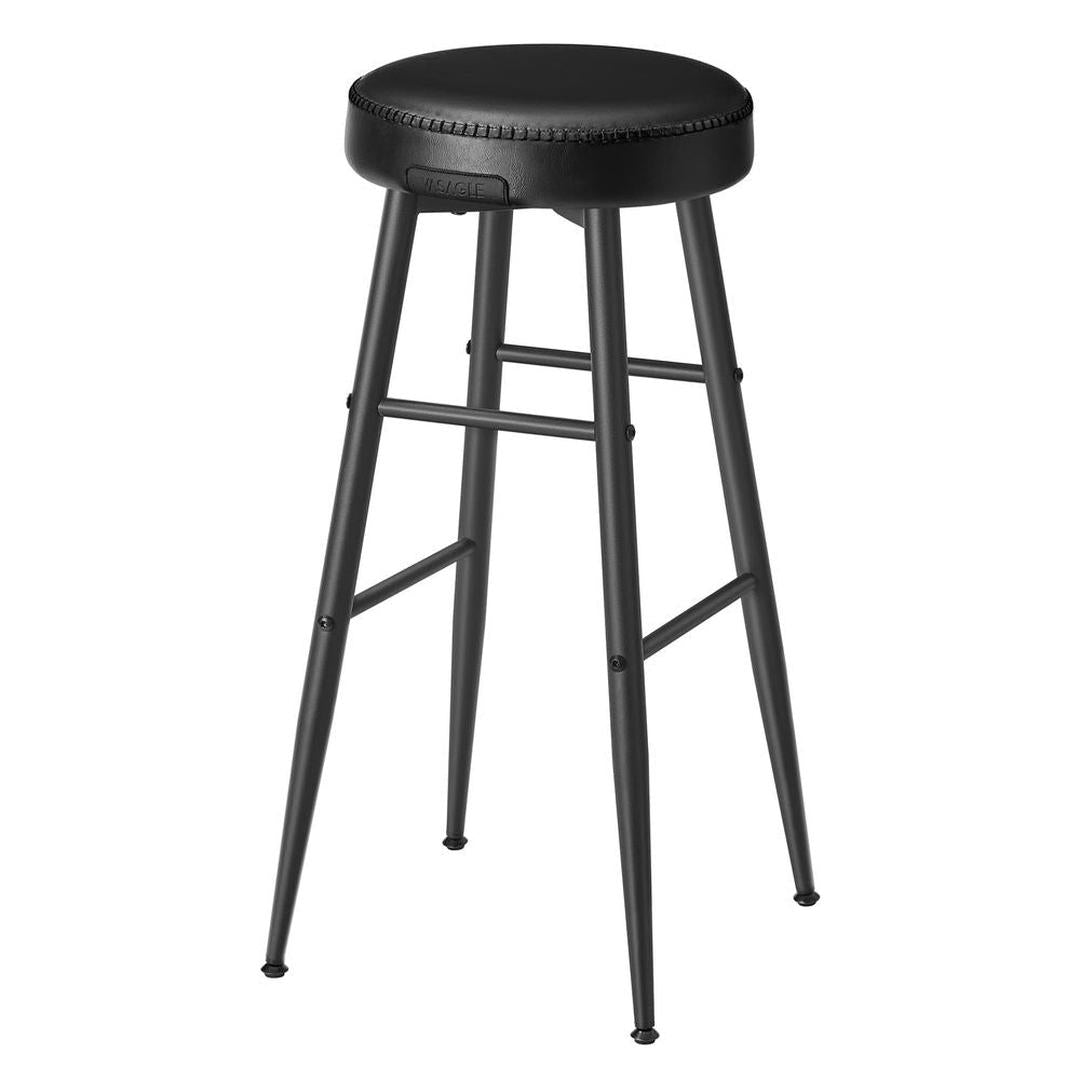 Set van 2 Barkrukken – 63 cm Hoog – Eenvoudige Montage – Comfortabele Krukken voor Keuken of Bar