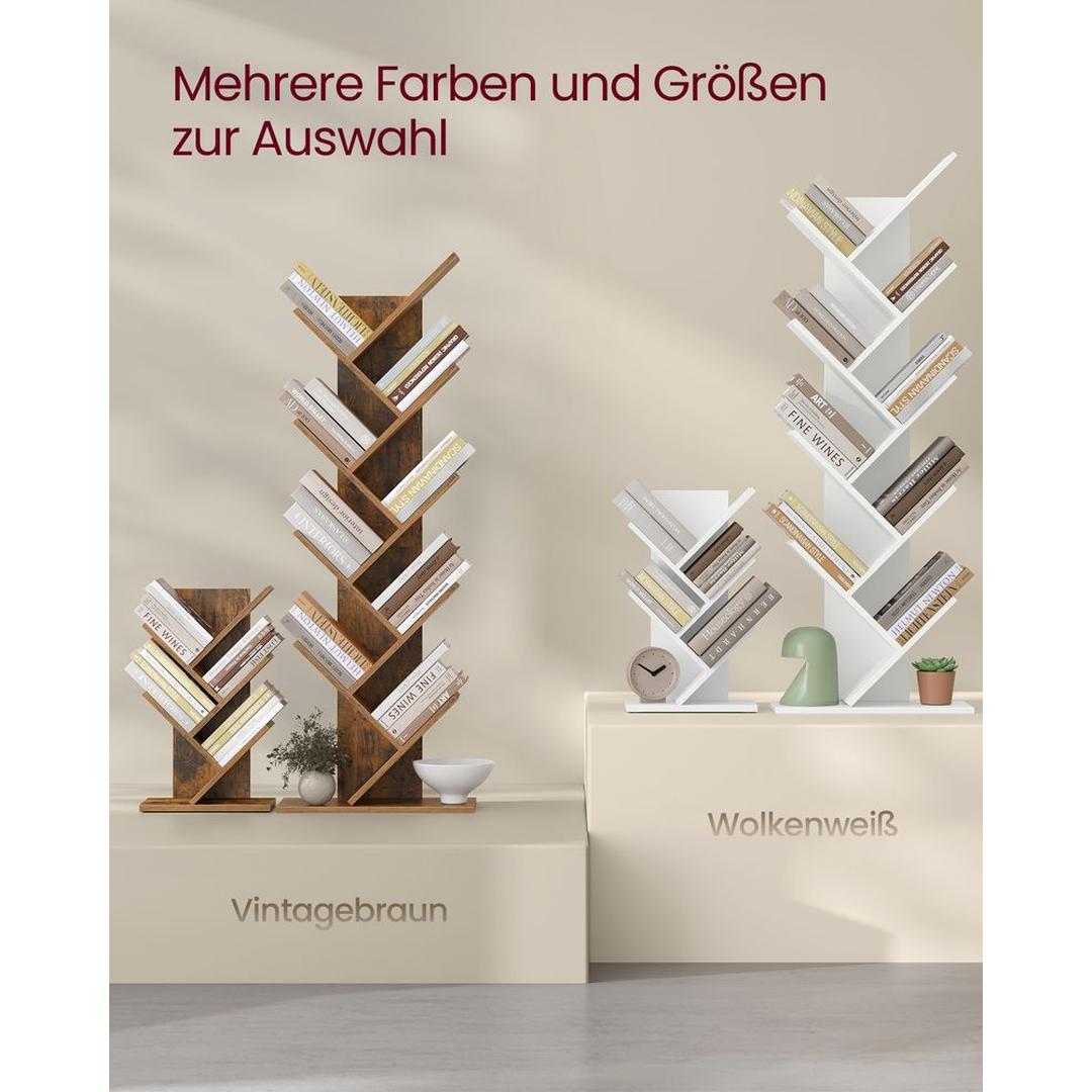 Boekenkast in Boomvorm met 4 of 8 Vakken – Decoratieve Opbergkast voor Boeken en Accessoires