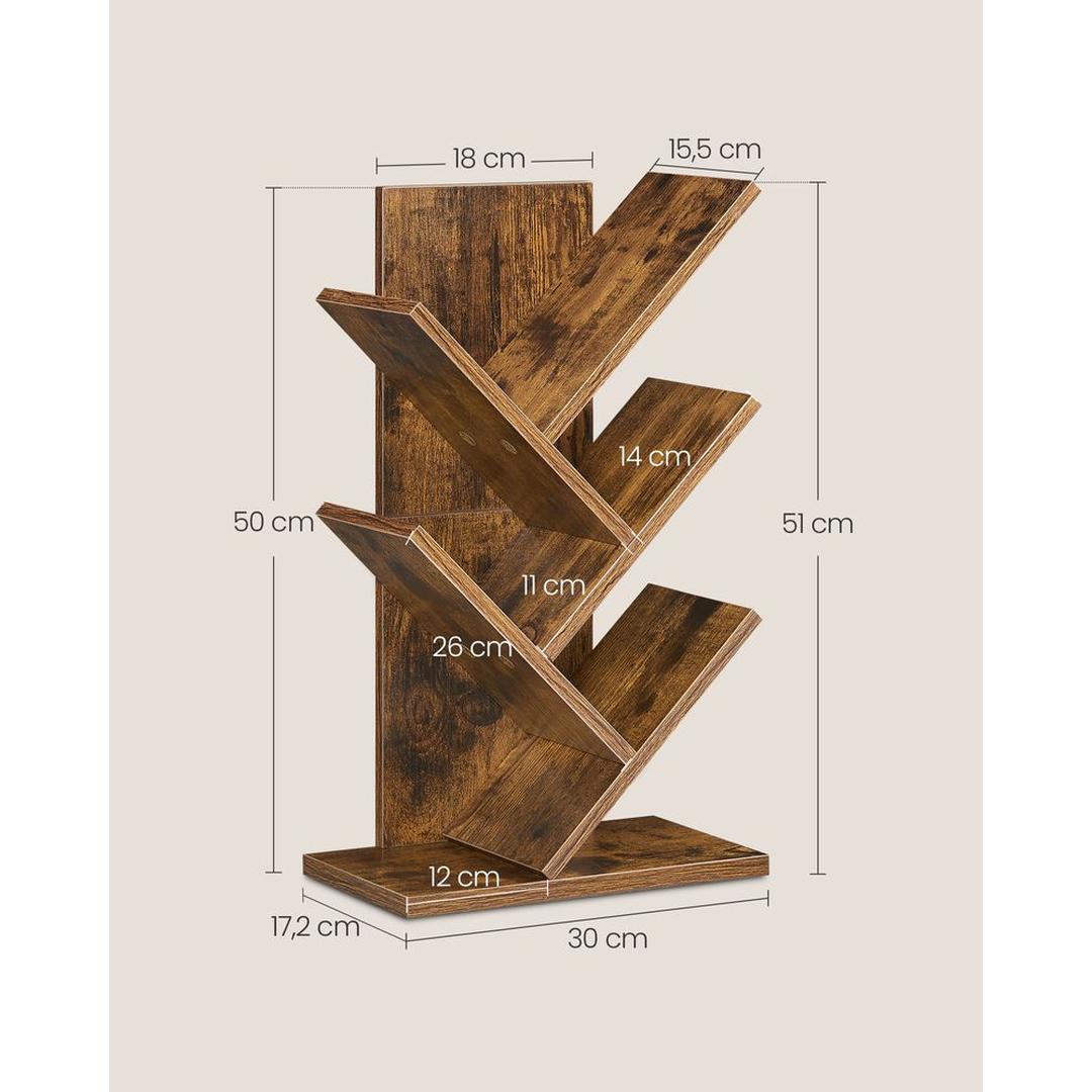 Boekenkast in Boomvorm met 4 of 8 Vakken – Decoratieve Opbergkast voor Boeken en Accessoires