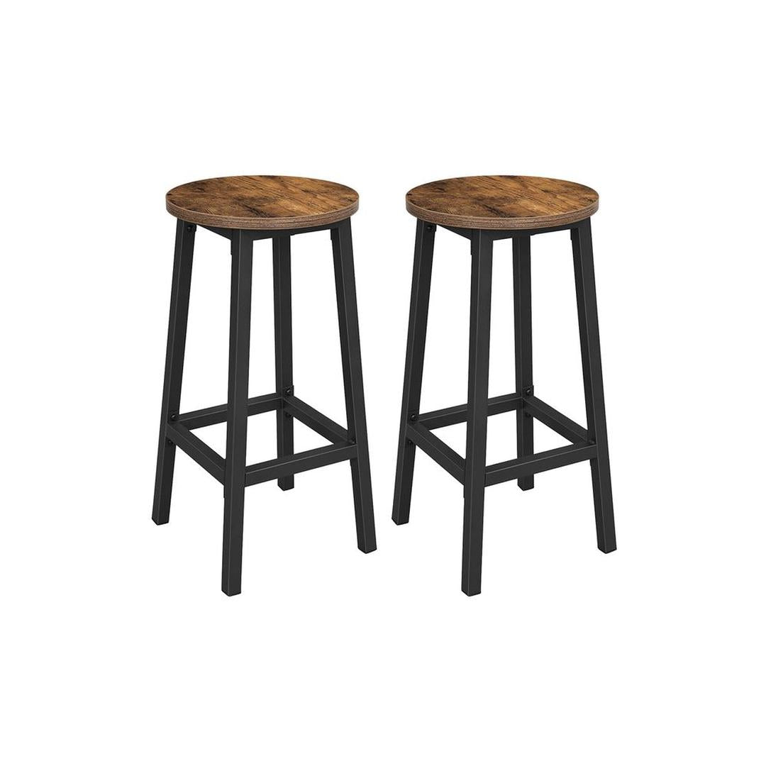 Set Barkrukken met Stalen Onderstel – Stevige Zitkrukken voor Keuken, Bar of Eettafel