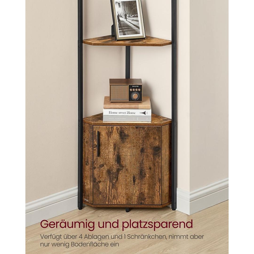 Hoekrek met 5 Legplanken – Ruimtebesparende Opbergkast voor Woonkamer, Badkamer of Keuken