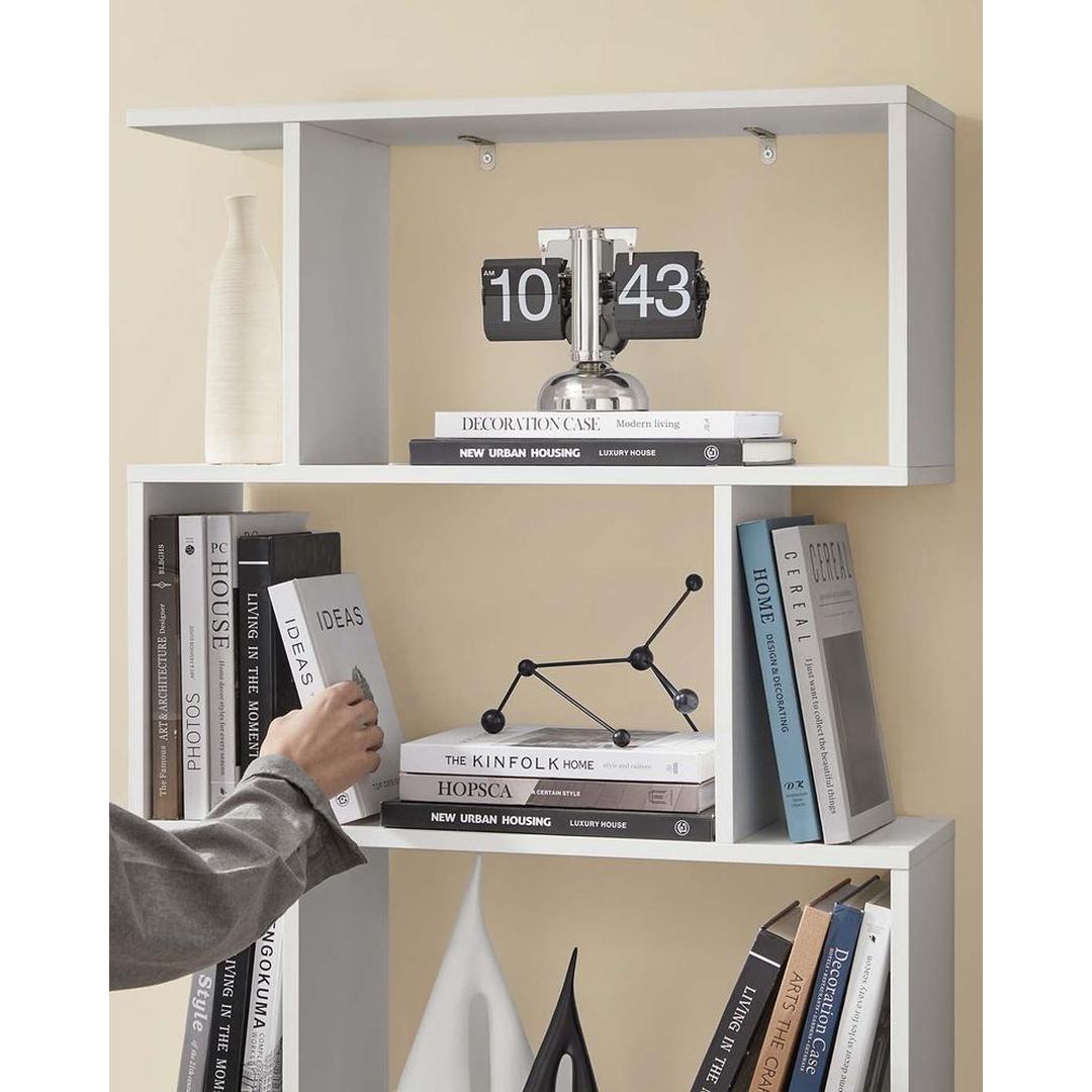 Vrijstaande Boekenkast met 6 Legplanken – Open Opbergkast voor Woonkamer, Kantoor of Slaapkamer