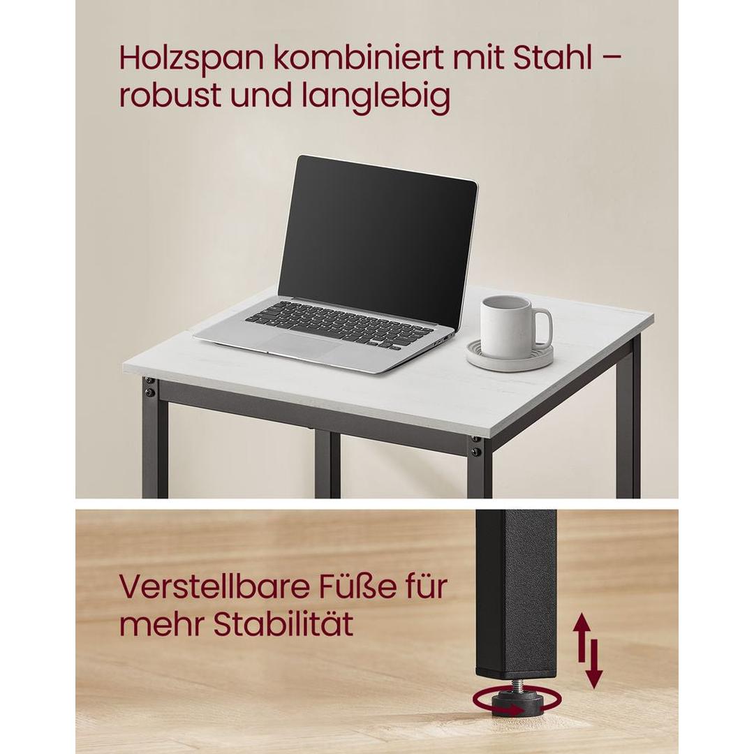 Bartafel met Stalen Frame – Vierkante Tafel in Industriële Stijl, 60 × 60 × 92 cm