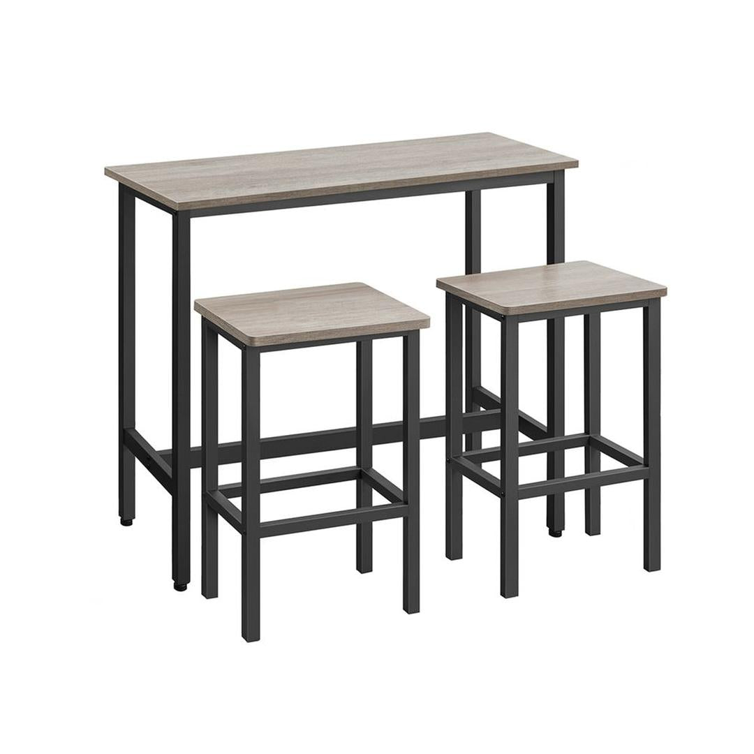 Bartafelset in Industriële Stijl – Hoge Tafel met Krukken voor Keuken, Eetruimte of Bar
