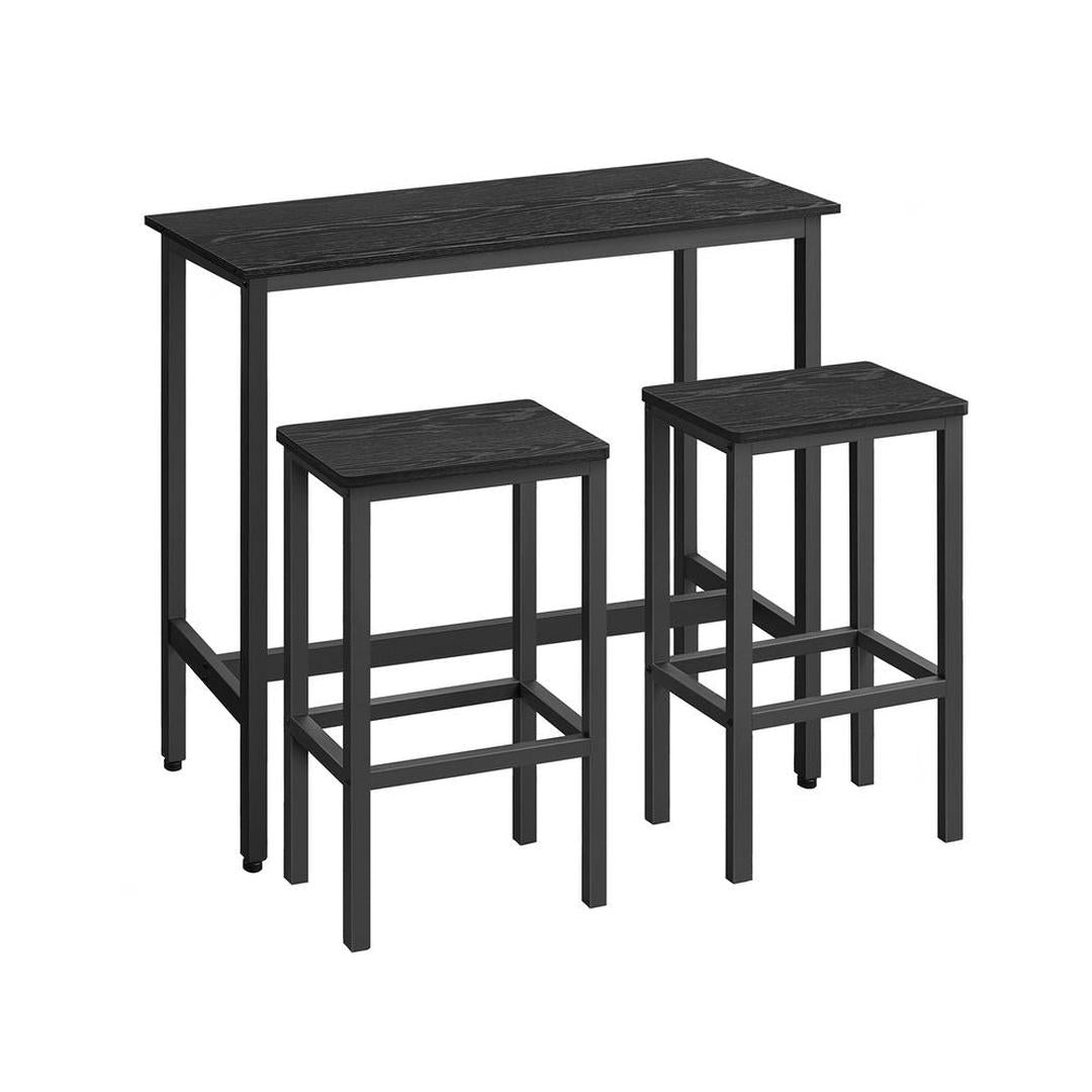 Bartafelset in Industriële Stijl – Hoge Tafel met Krukken voor Keuken, Eetruimte of Bar