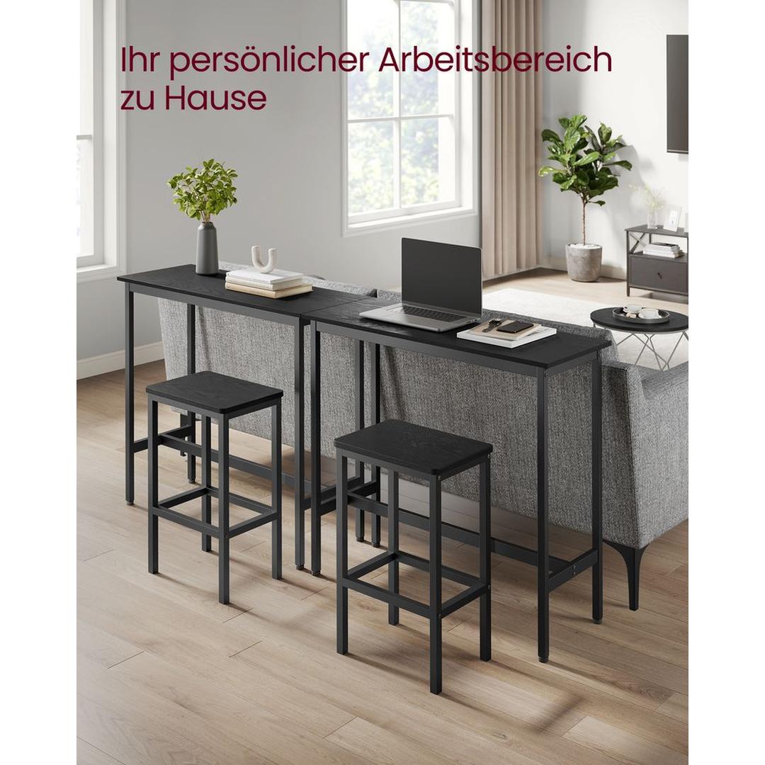 Bartafelset in Industriële Stijl – Hoge Tafel met Krukken voor Keuken, Eetruimte of Bar