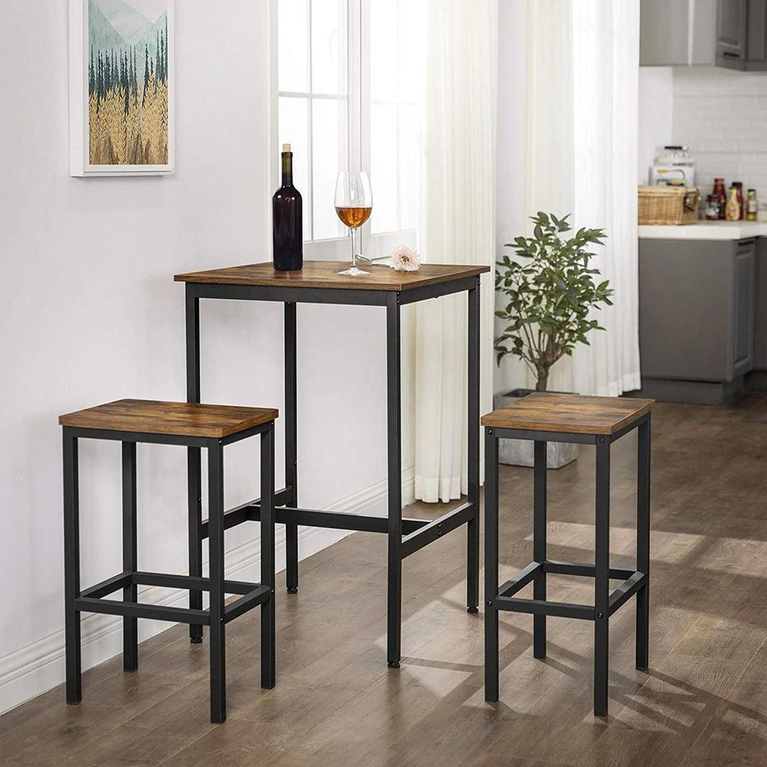 Hoge Bartafel – Smalle Statafel voor Keuken, Bar of Eetruimte – Stevig en Ruimtebesparend Ontwerp