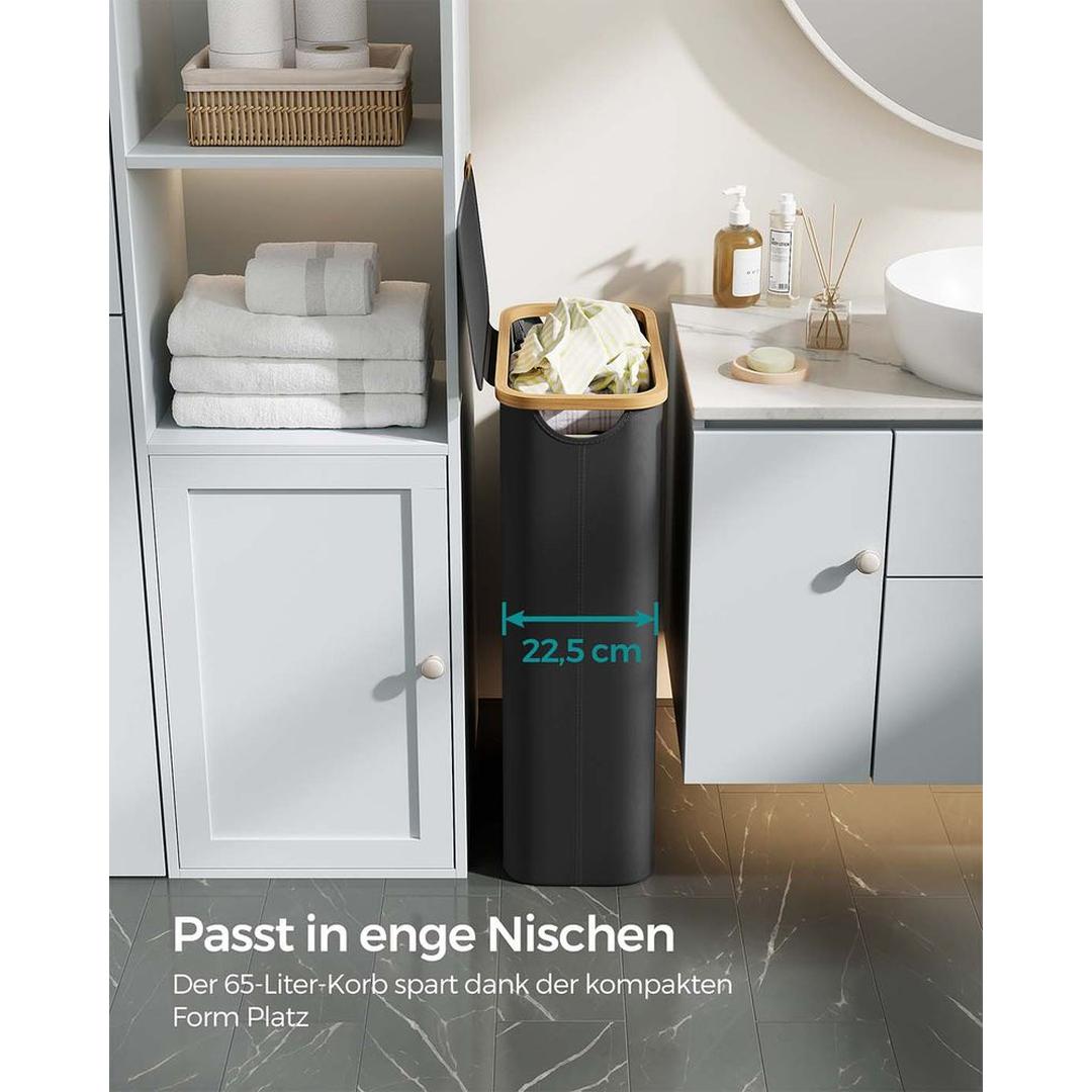 Waskorf met Deksel en Uitneembare Waszak – Verschillende Maten en Kleuren – Opbergmand voor Wasgoed