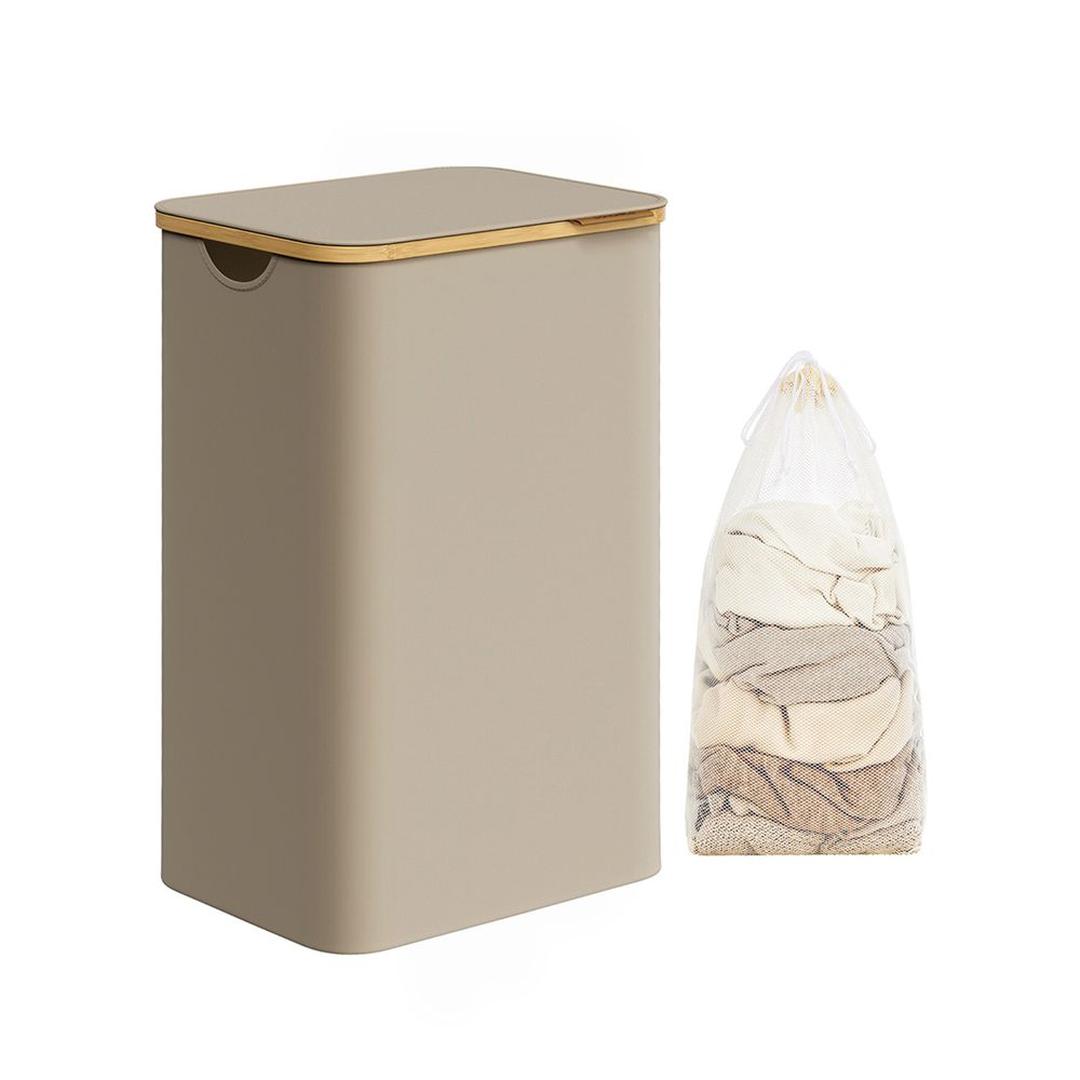 Waskorf met Deksel en Uitneembare Waszak – Verschillende Maten en Kleuren – Opbergmand voor Wasgoed