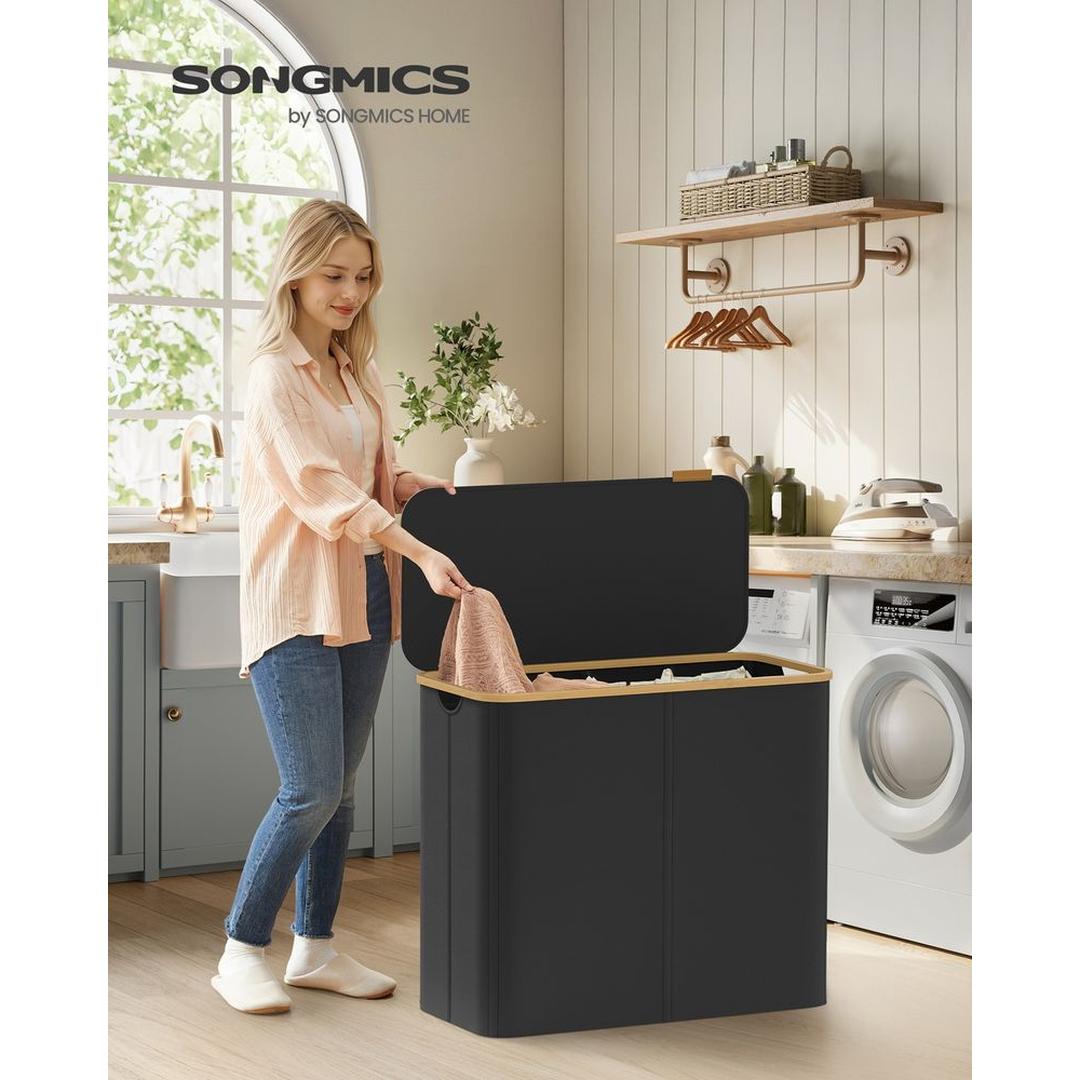 Waskorf met Deksel en Uitneembare Waszak – Verschillende Maten en Kleuren – Opbergmand voor Wasgoed