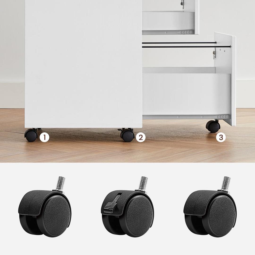 Verrijdbare Ladecontainer met Dubbele Slotfunctie – Afsluitbare Opbergunit op Wielen voor Kantoor en Thuis