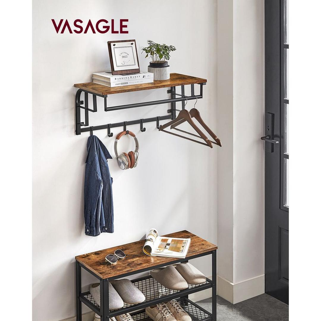 Wandkapstok in Industriële Stijl – Metalen Garderobe voor Hal of Entree