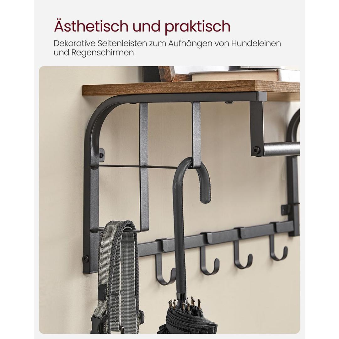 Wandkapstok in Industriële Stijl – Metalen Garderobe voor Hal of Entree