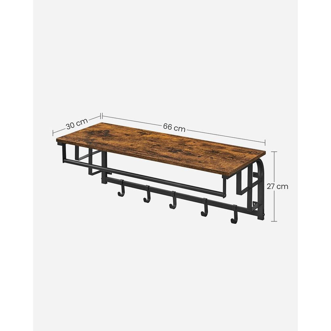 Wandkapstok in Industriële Stijl – Metalen Garderobe voor Hal of Entree