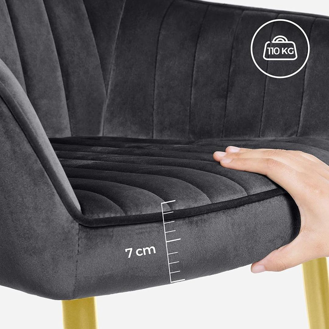 Suède Eetkamerstoel – Verkrijgbaar per 1 tot 6 Stuks – Comfortabele Stoel voor Eetkamer of Keuken