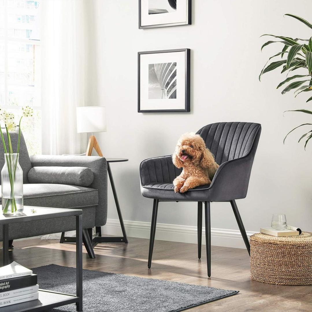 Suède Eetkamerstoel – Verkrijgbaar per 1 tot 6 Stuks – Comfortabele Stoel voor Eetkamer of Keuken