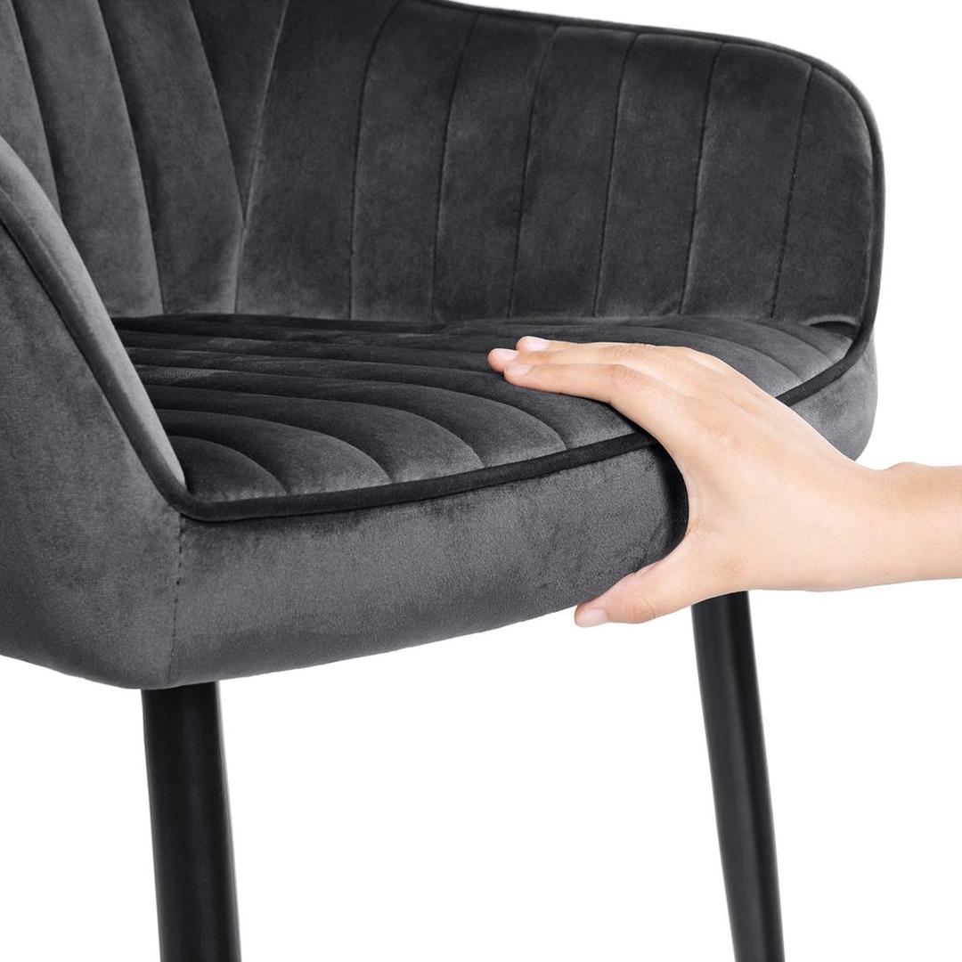 Suède Eetkamerstoel – Verkrijgbaar per 1 tot 6 Stuks – Comfortabele Stoel voor Eetkamer of Keuken