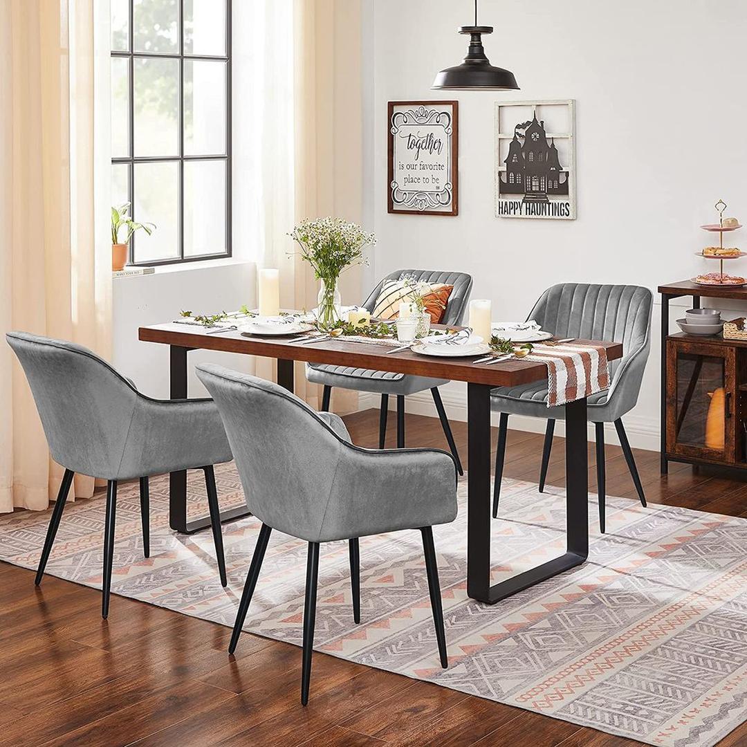 Suède Eetkamerstoel – Verkrijgbaar per 1 tot 6 Stuks – Comfortabele Stoel voor Eetkamer of Keuken