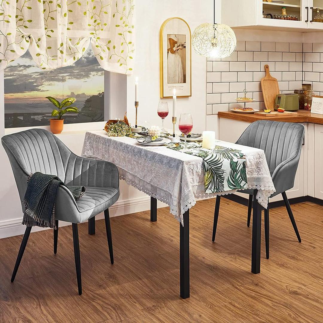Suède Eetkamerstoel – Verkrijgbaar per 1 tot 6 Stuks – Comfortabele Stoel voor Eetkamer of Keuken