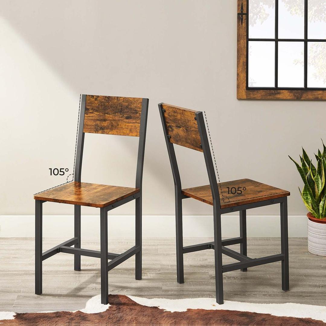 Set van 2 Eetkamerstoelen – Comfortabele Stoelen voor Eetkamer of Keuken