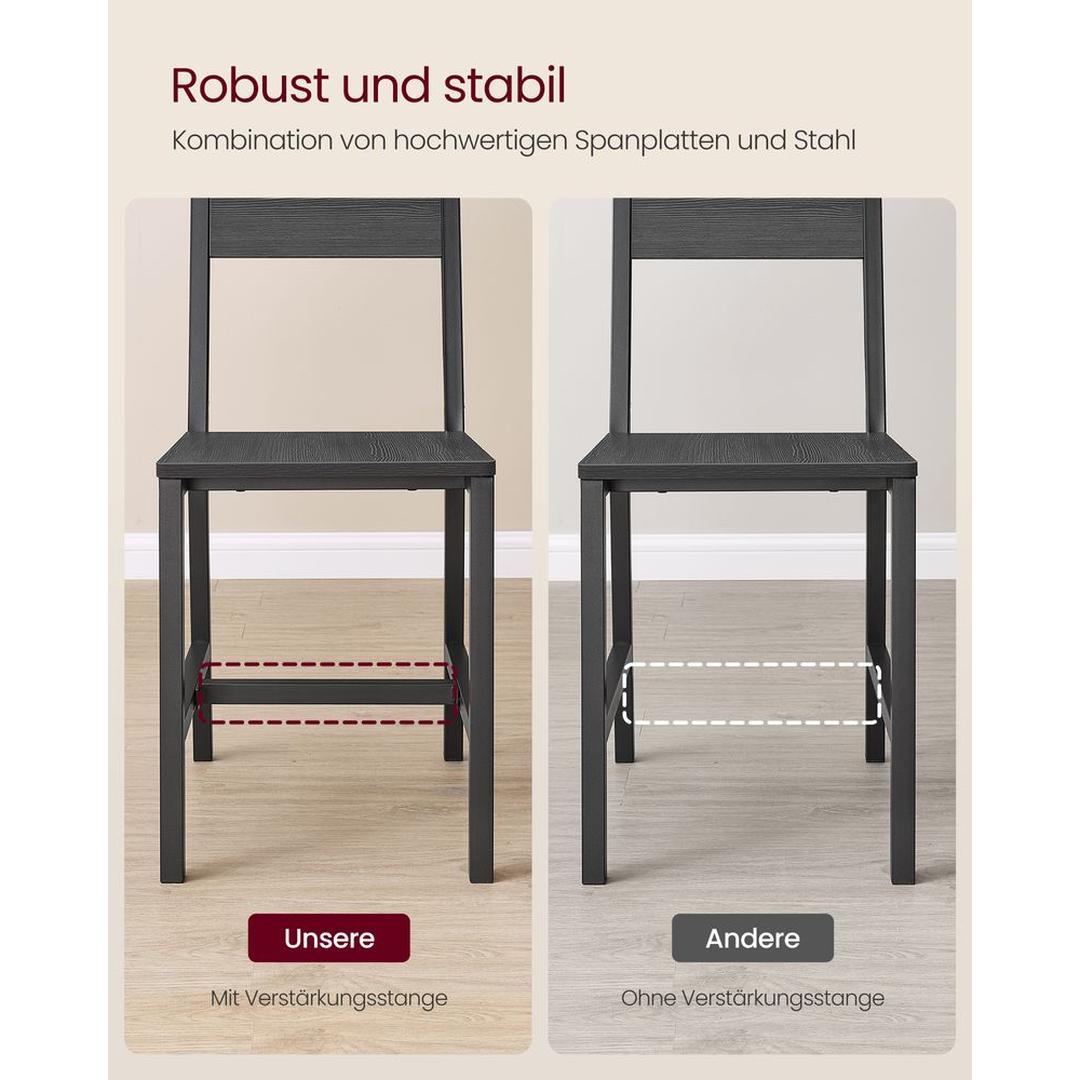 Set van 2 Eetkamerstoelen – Comfortabele Stoelen voor Eetkamer of Keuken