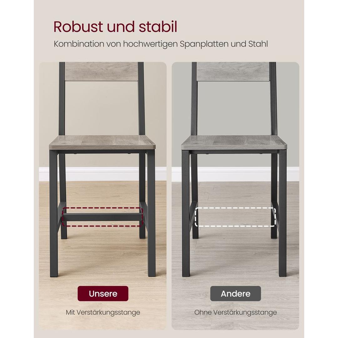 Set van 2 Eetkamerstoelen – Comfortabele Stoelen voor Eetkamer of Keuken