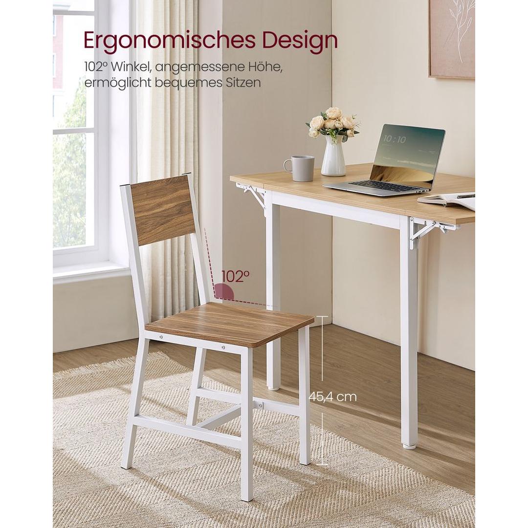 Set van 2 Eetkamerstoelen – Comfortabele Stoelen voor Eetkamer of Keuken