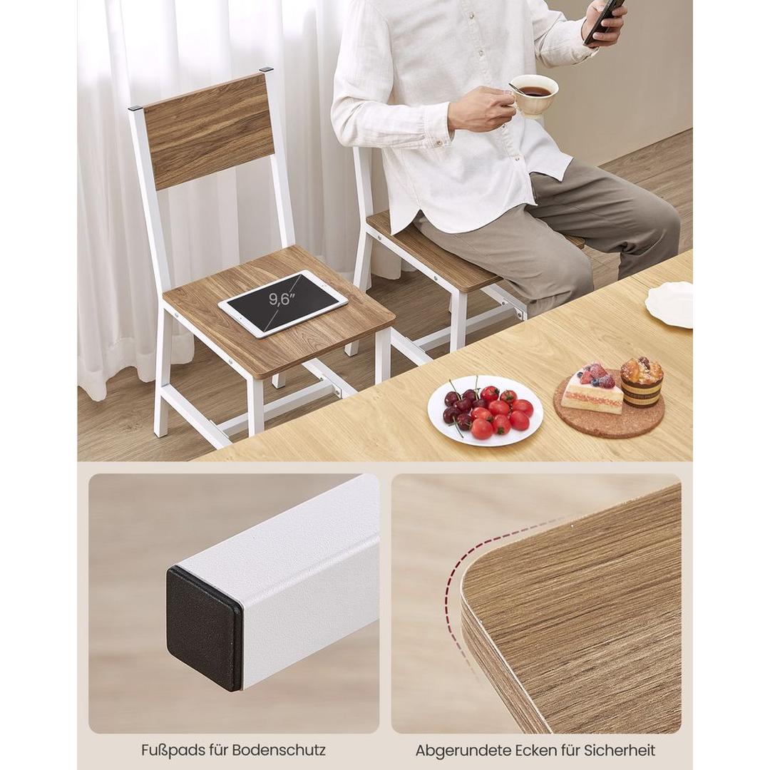 Set van 2 Eetkamerstoelen – Comfortabele Stoelen voor Eetkamer of Keuken