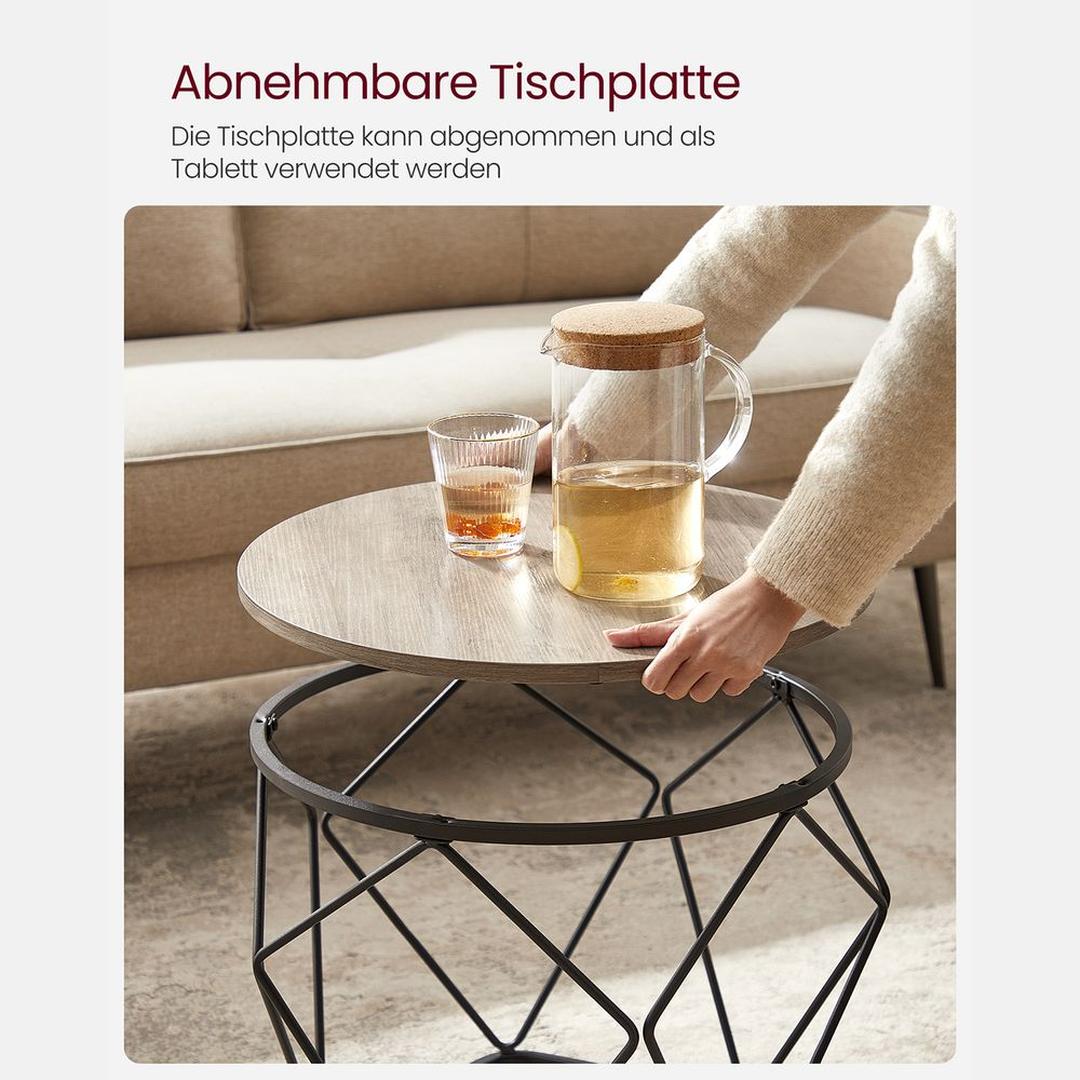 Set van 2 Salontafels – Compacte Bijzettafels voor Woonkamer of Zithoek