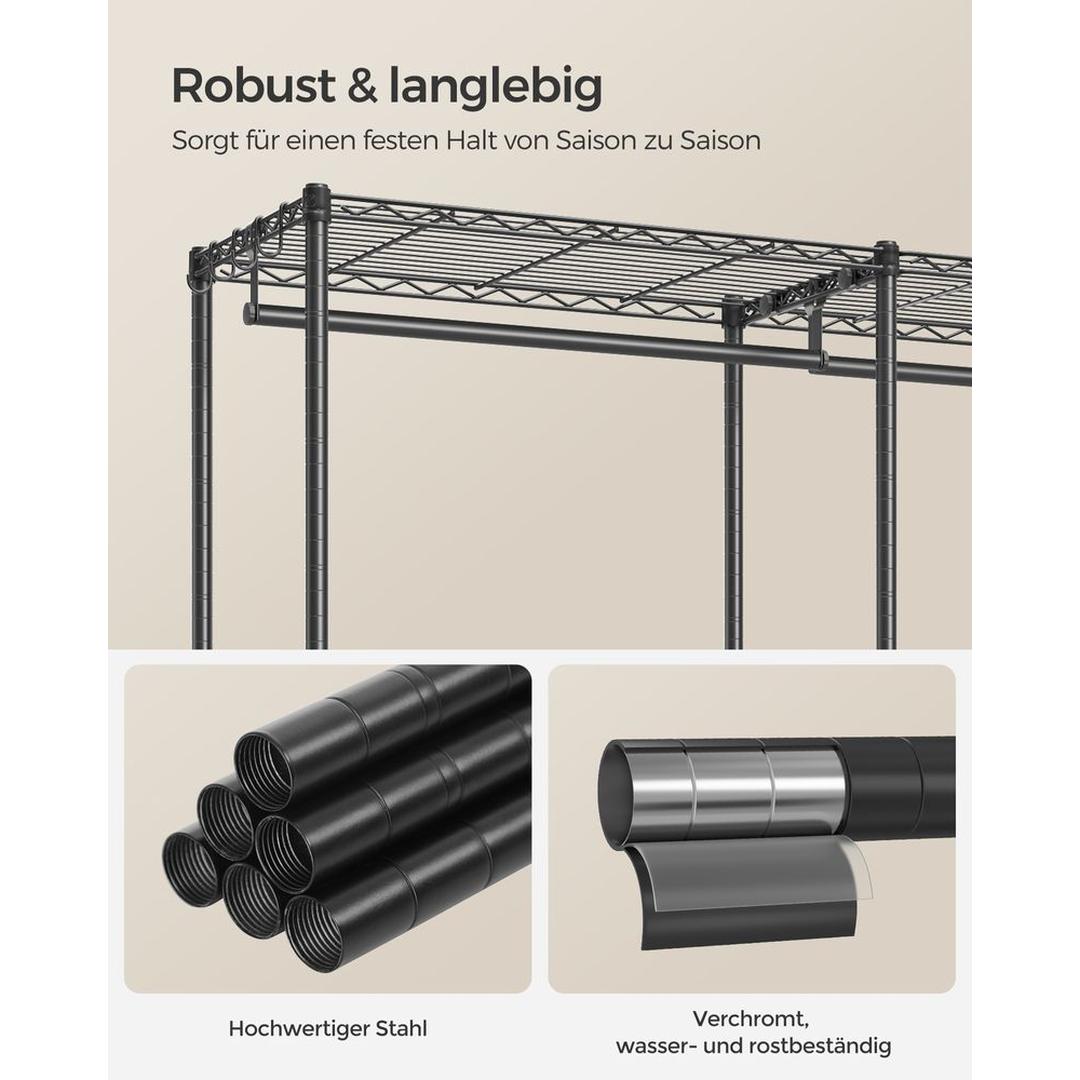 Open Kledingkast met Verstelbare Legplanken – Flexibele Opbergkast voor Slaapkamer of Dressing