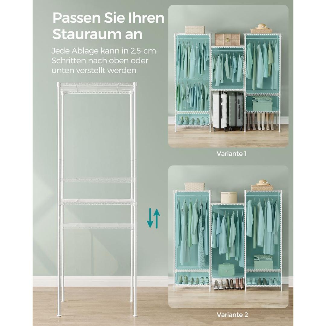 Open Kledingkast met Verstelbare Legplanken – Flexibele Opbergkast voor Slaapkamer of Dressing