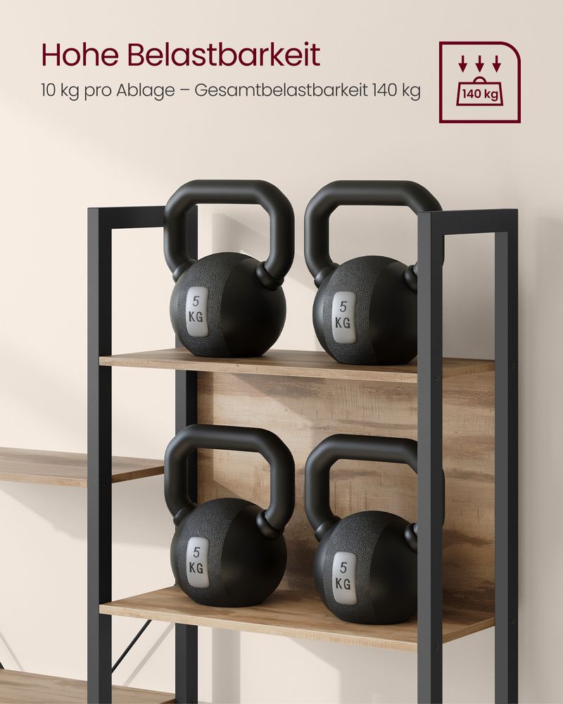 Vrijstaande Open Kast met 14 Legplanken – Industriële Stijl – Ruime Opbergoplossing voor Woonkamer of Kantoor