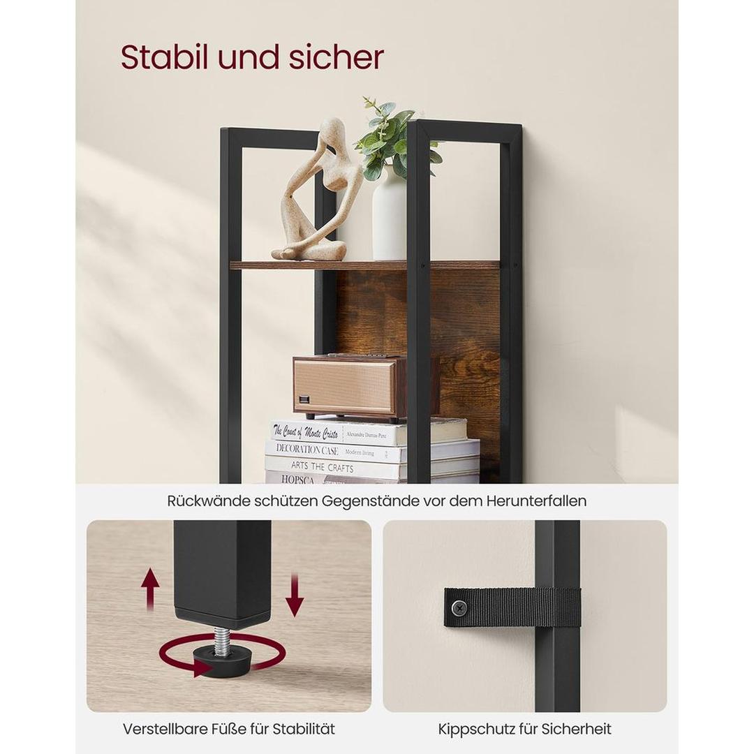 Industriële Ladder-Boekenkast met Lade – Opbergkast met 5 Niveaus – 165 cm Hoog