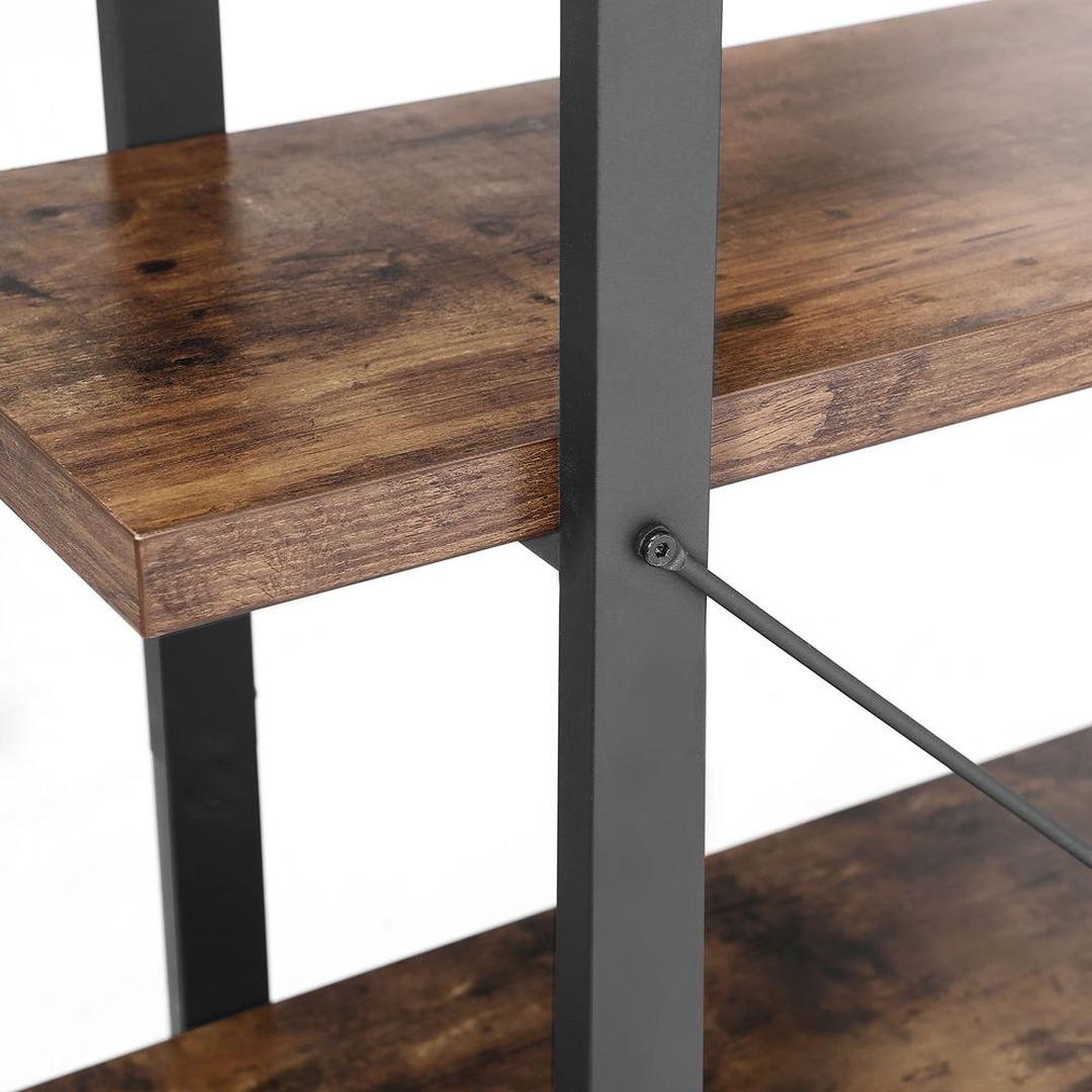 Vrijstaande Opbergkast met 5 Legplanken – Stevig Open Rek voor Woonkamer, Kantoor of Berging