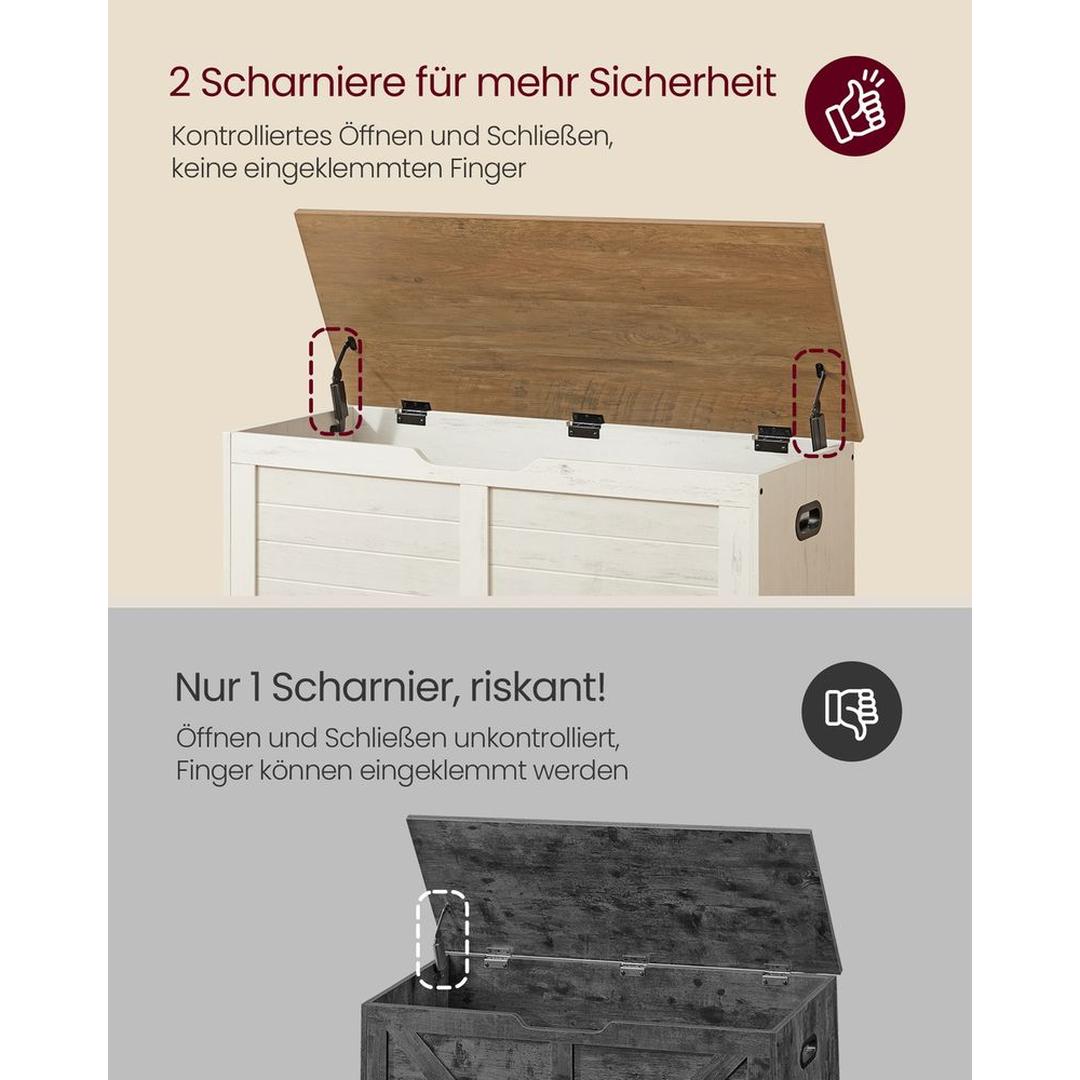 Opbergzitbank met Deksel – Praktische Zitkist voor Hal, Woonkamer of Slaapkamer