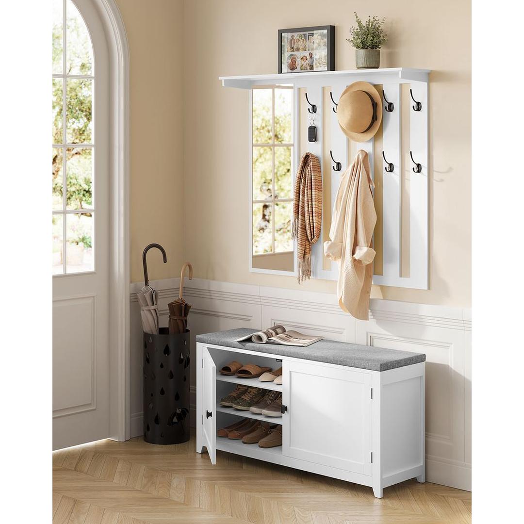 Industriële Halgarderobe met Kapstok en Schoenenrek – Stabiele Opbergoplossing voor Entree of Gang