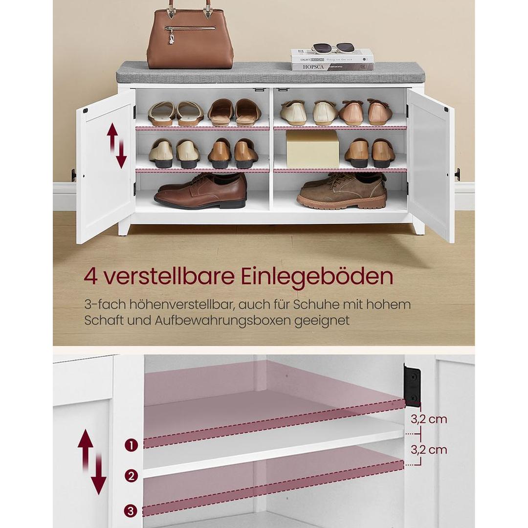 Industriële Halgarderobe met Kapstok en Schoenenrek – Stabiele Opbergoplossing voor Entree of Gang